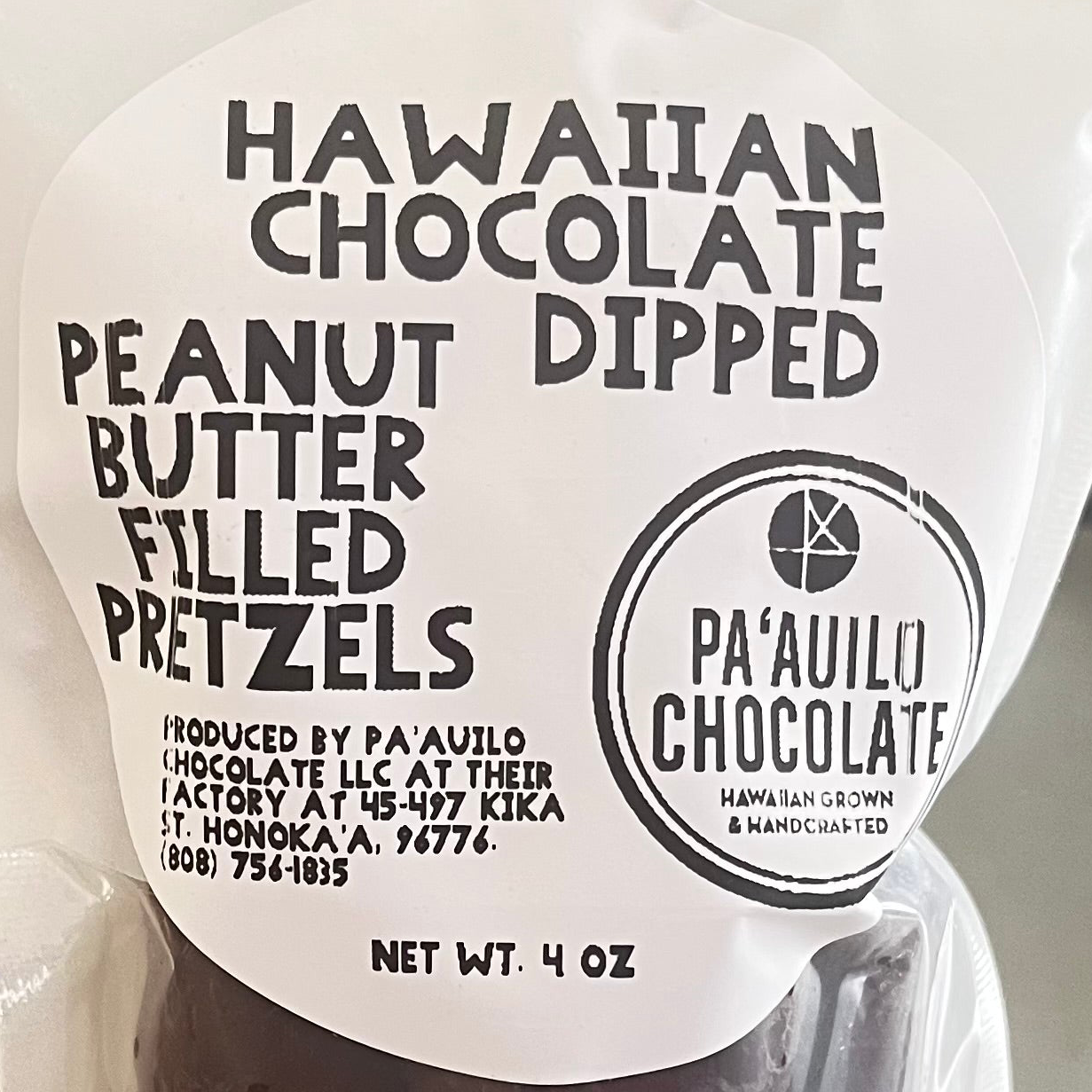 Peanut butter filled pretzels and dark chocolate