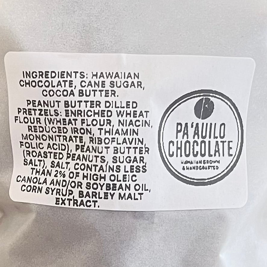 Peanut butter filled pretzels and dark chocolate