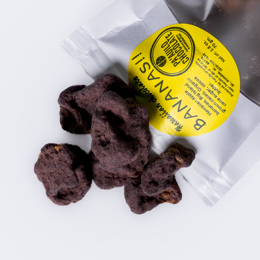 Dark chocolate covered apple bananas