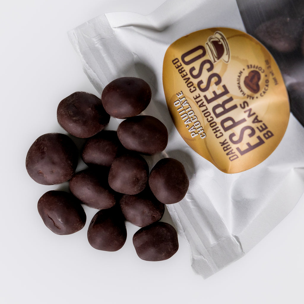 ￼ Dark chocolate covered espresso beans