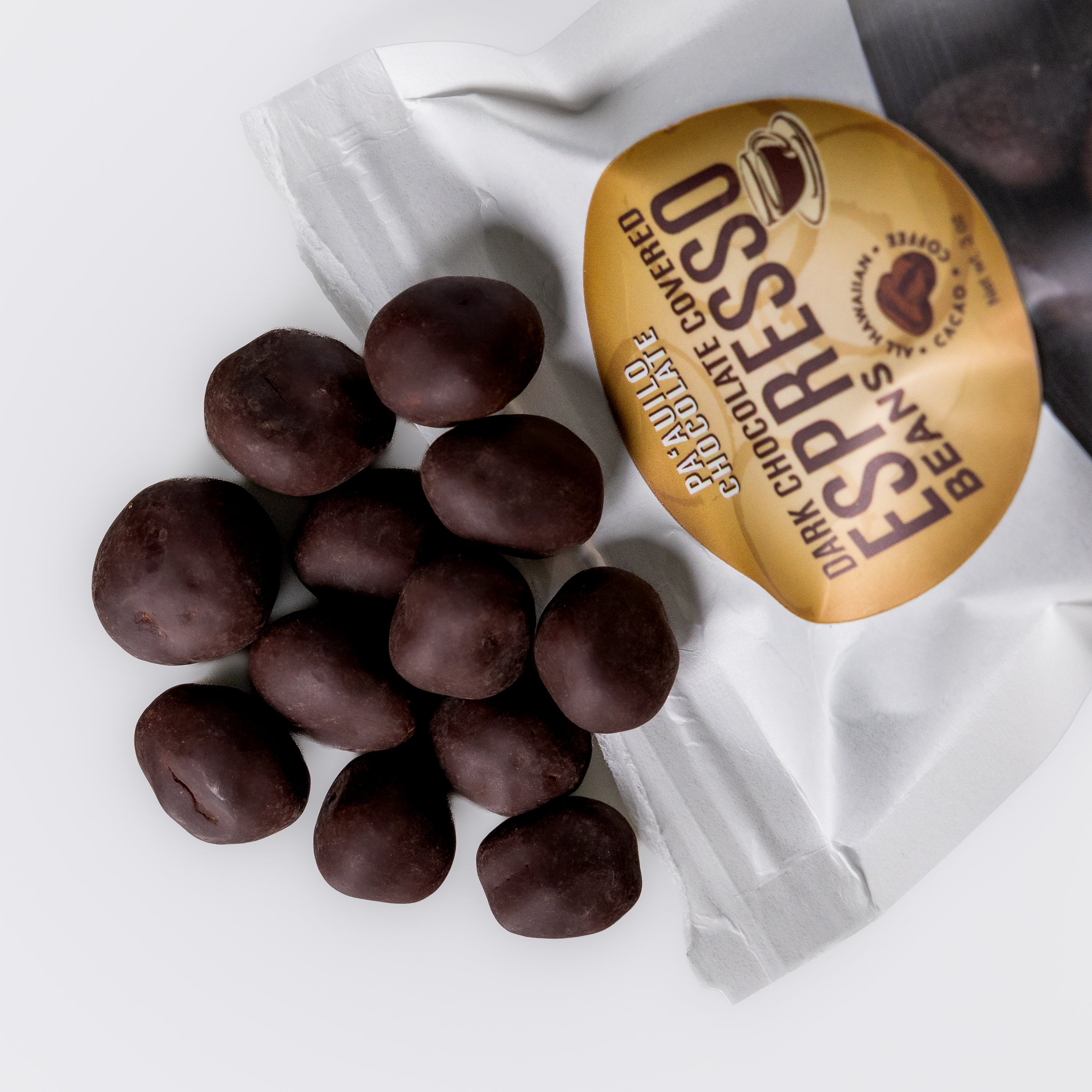 ￼ Dark chocolate covered espresso beans